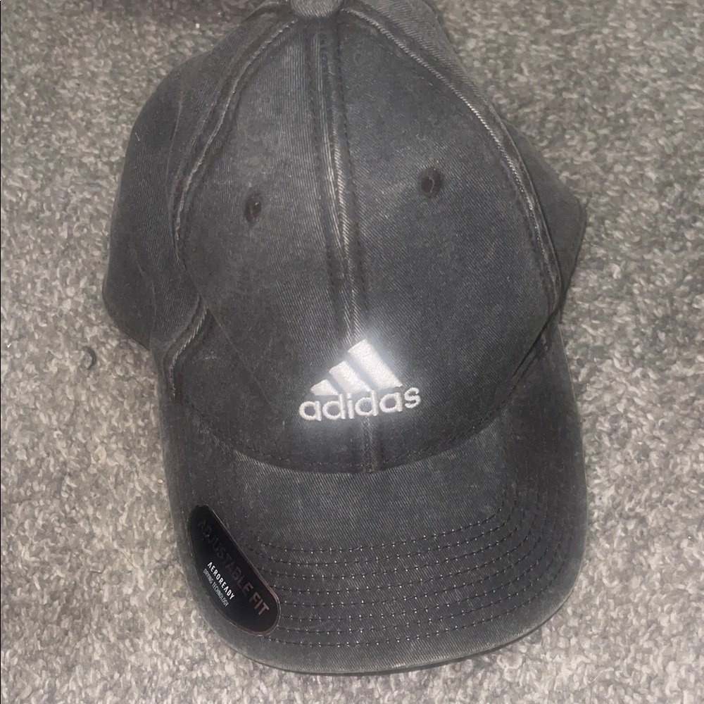 Adidas black denim adjustable fit hat